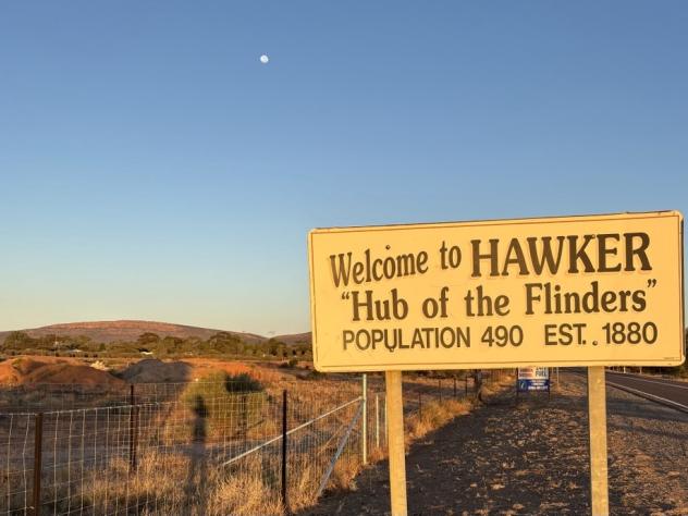 Welcome to Hawker sign