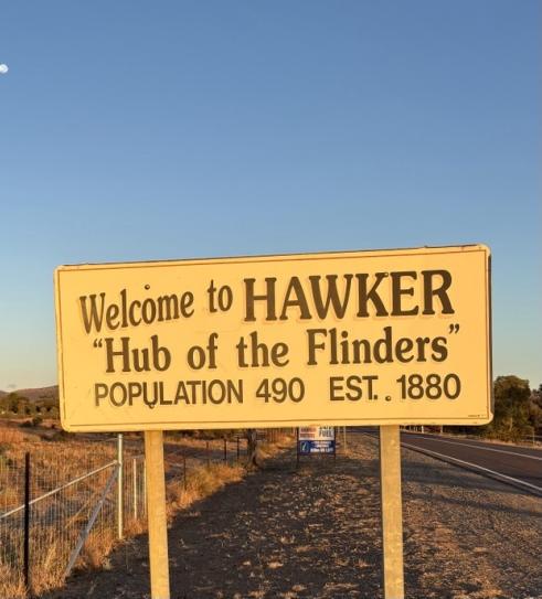 Welcome to Hawker sign