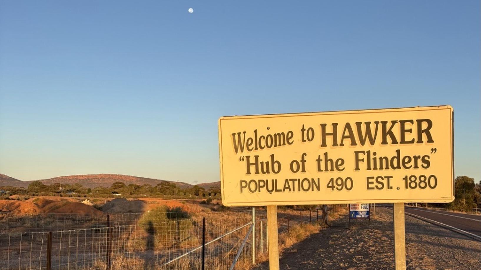 Welcome to Hawker sign