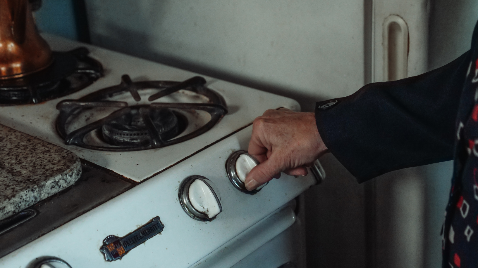 Old gas stove