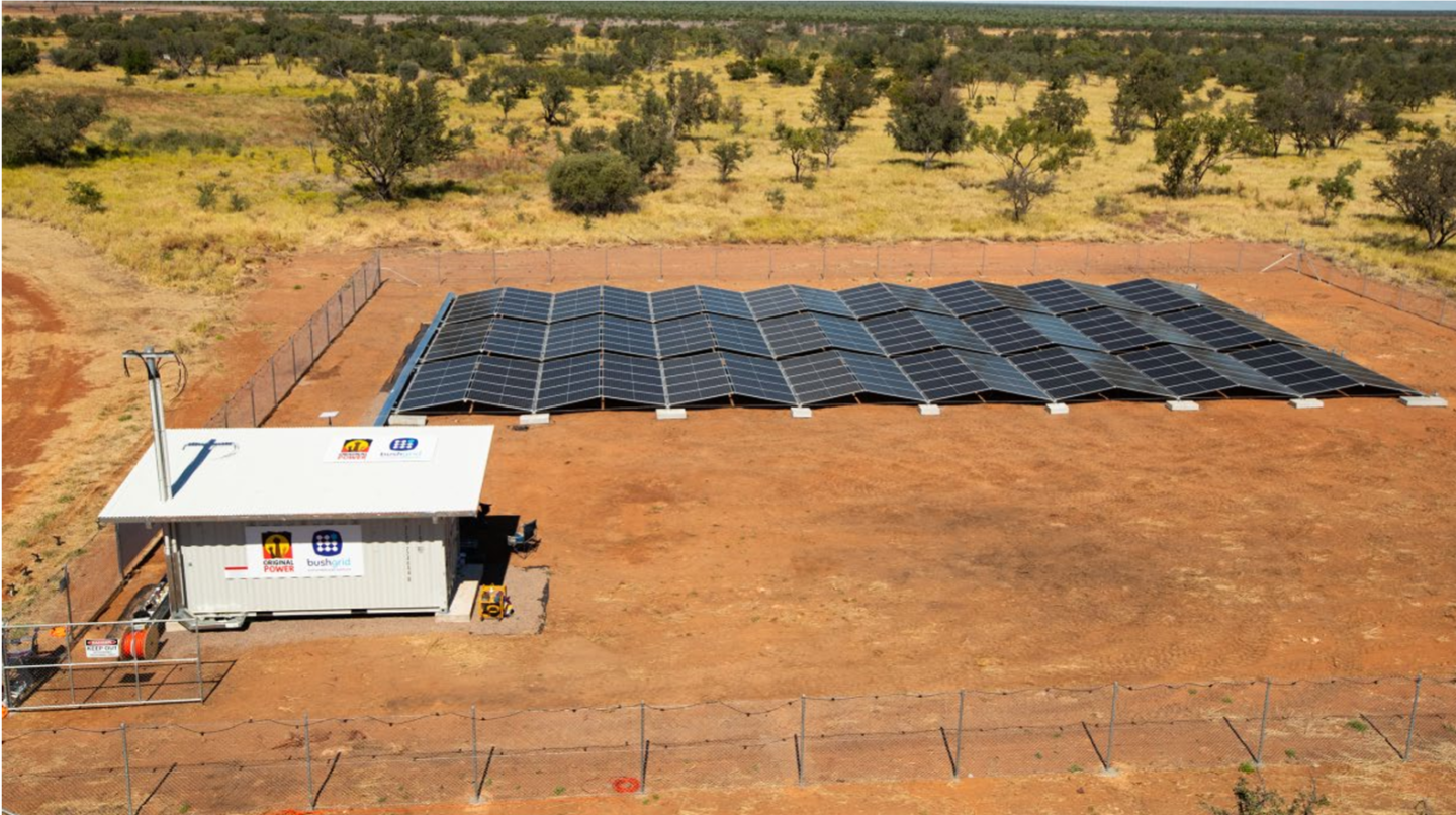 Image of the Marlinja Community Solar Microgrid that was commissioned in July 2024