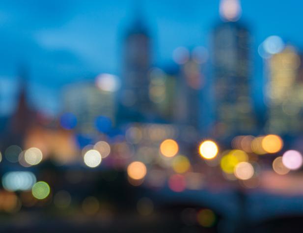 Blurred cityscape at night
