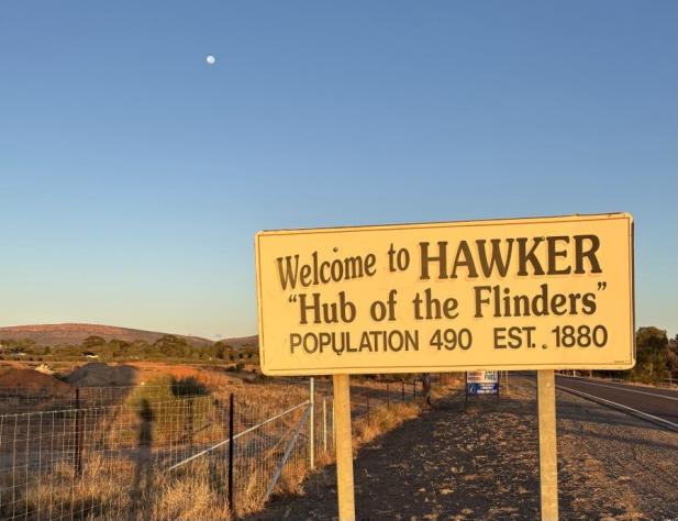 Welcome to Hawker sign