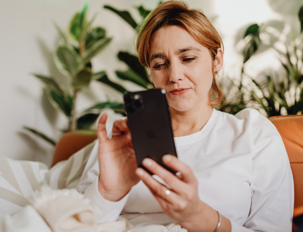 Woman looking at phone