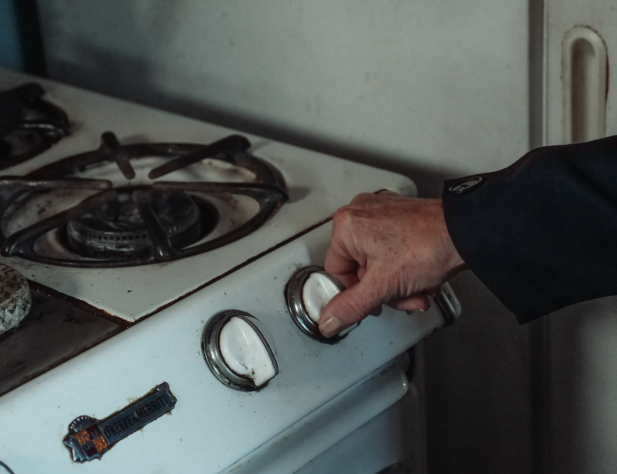 Old gas stove