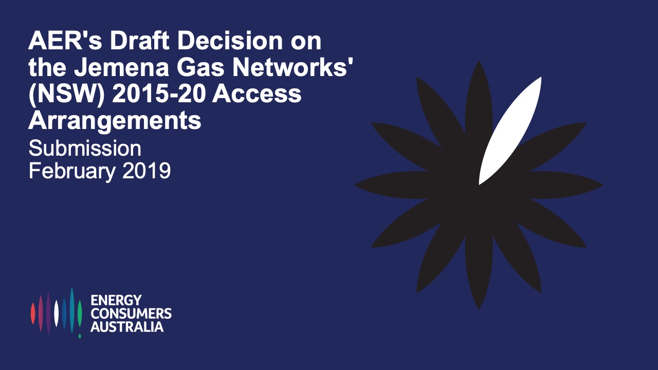 AER's Draft Decision on the Jemena Gas Networks' (NSW) 2015-20 Access Arrangements: Submission