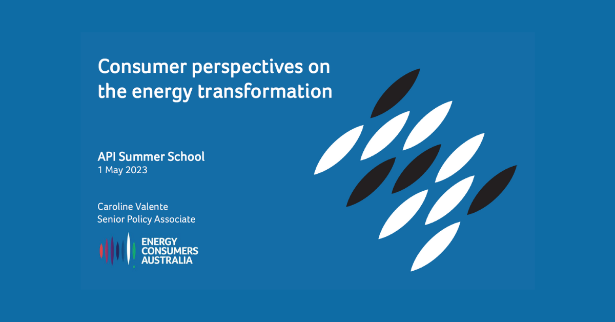 Consumer Perspectives on the Energy Transformation