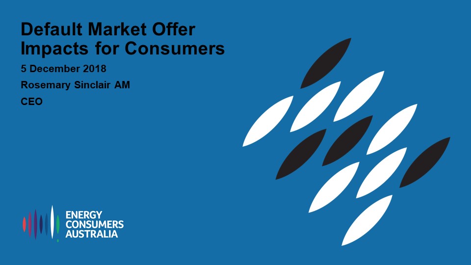 Default Market Offer: Impacts for Consumers
