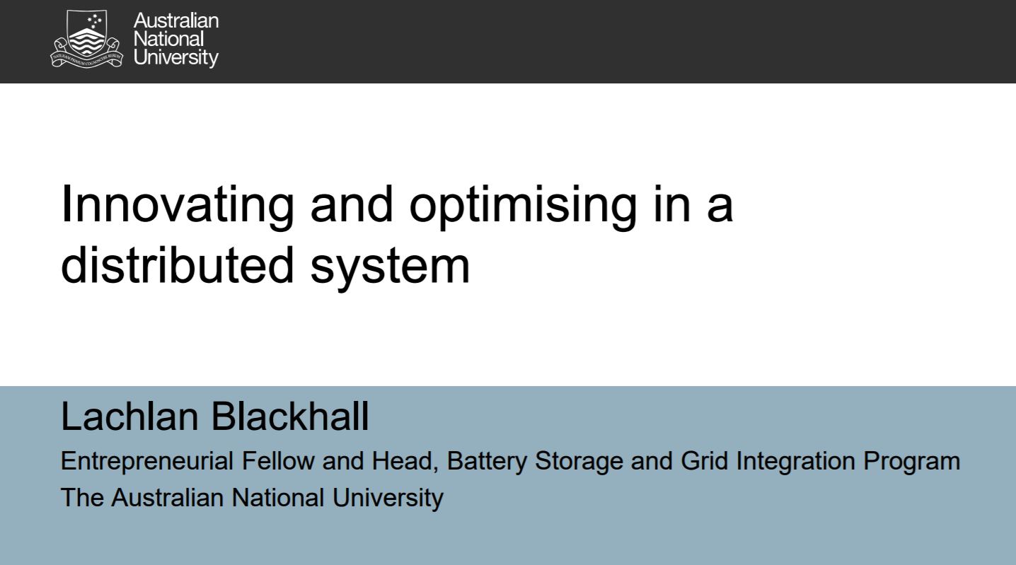Innovating and optimising in a distributed system Lachlan Blackhall