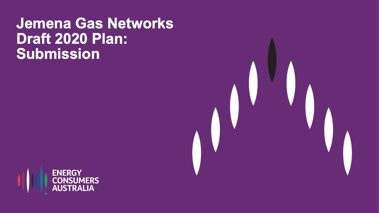 Jemena Gas Networks Draft 2020 Plan Submission