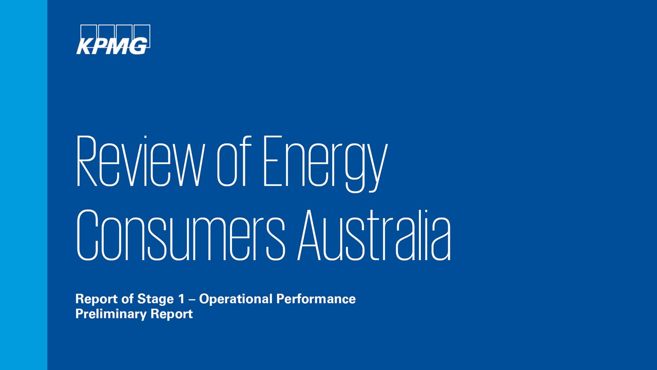 Review of Energy Consumers Australia - Preliminary Report