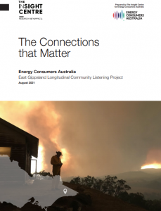 Cover image from Connection That Matter report from Energy Consumers Australia