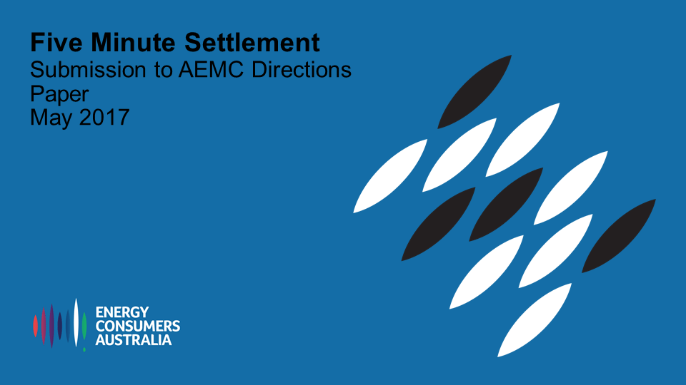 Submission to AEMC Five Minute Settlement Directions Paper