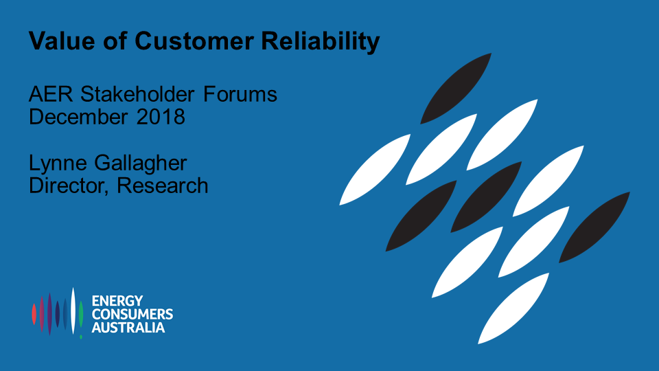 Value of Customer Reliability: what consumers say