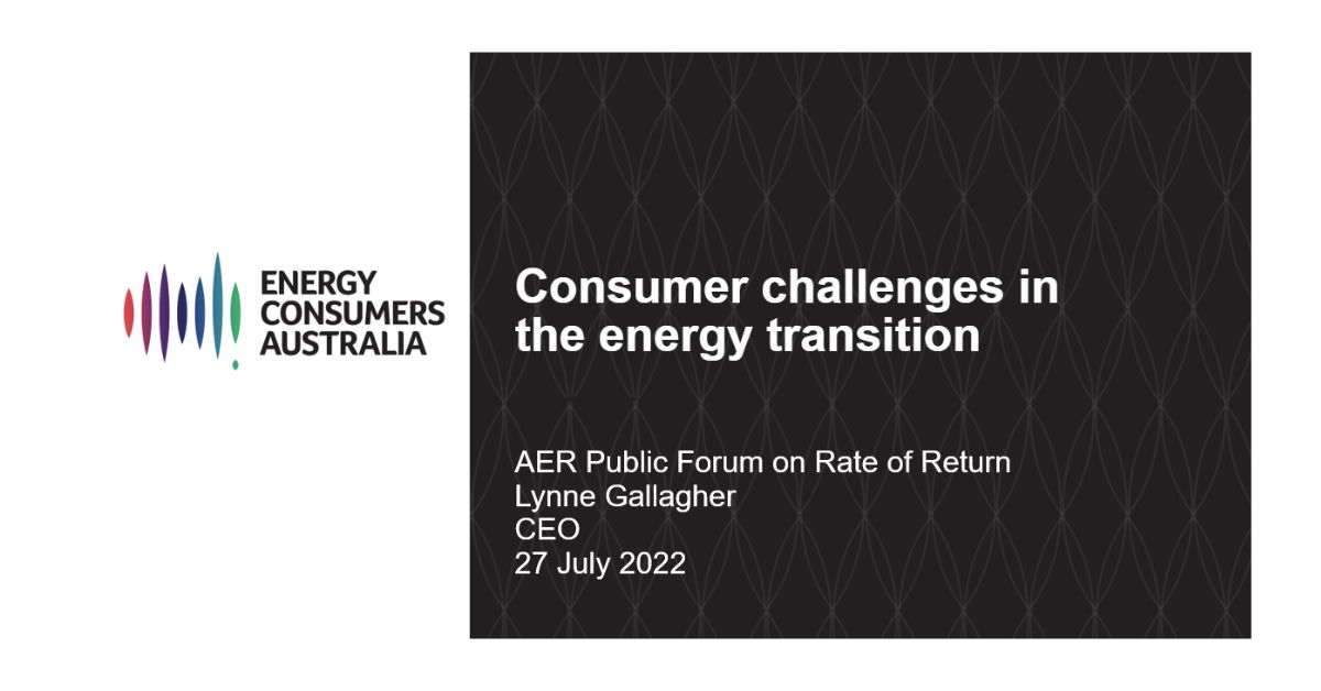 Consumer challenges in the energy transition  ​